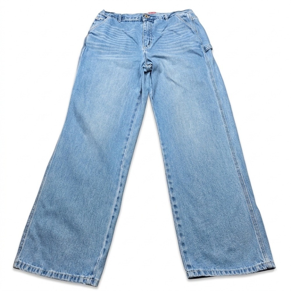VTG Unionbay Carpenter Jeans Women's 13 Baggy Wide Leg Light Wash Denim Y2K Work